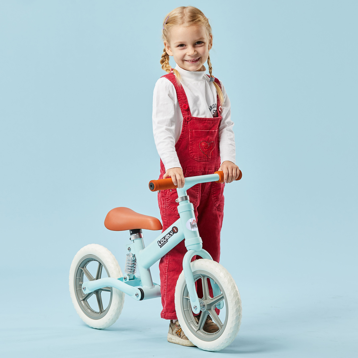 HOMCOM Kids Balance Bike with Adjustable Seat – Pedal-Free Learning Bicycle for Ages 2–5, Metal Frame