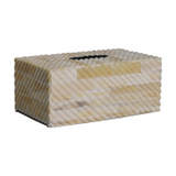Artisan Furniture Solid Wood Bone Inlay Tissue Box Cover – Rectangular Holder for Coffee Table or Bedside