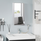 HOMCOM Wall-Mounted Bathroom Mirror Cabinet with Glass Door, 2 Storage Levels – Contemporary Design