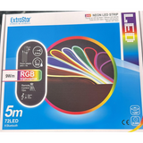 ExtraStar 5M Neon RGB LED Strip Light with Power Adapter & Remote Control – 9W/M Mood Lighting