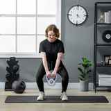 SPORTNOW 6kg Kettlebell with Wide Handle & Flat Base – Home Gym Strength Training Weight, Purple and Grey