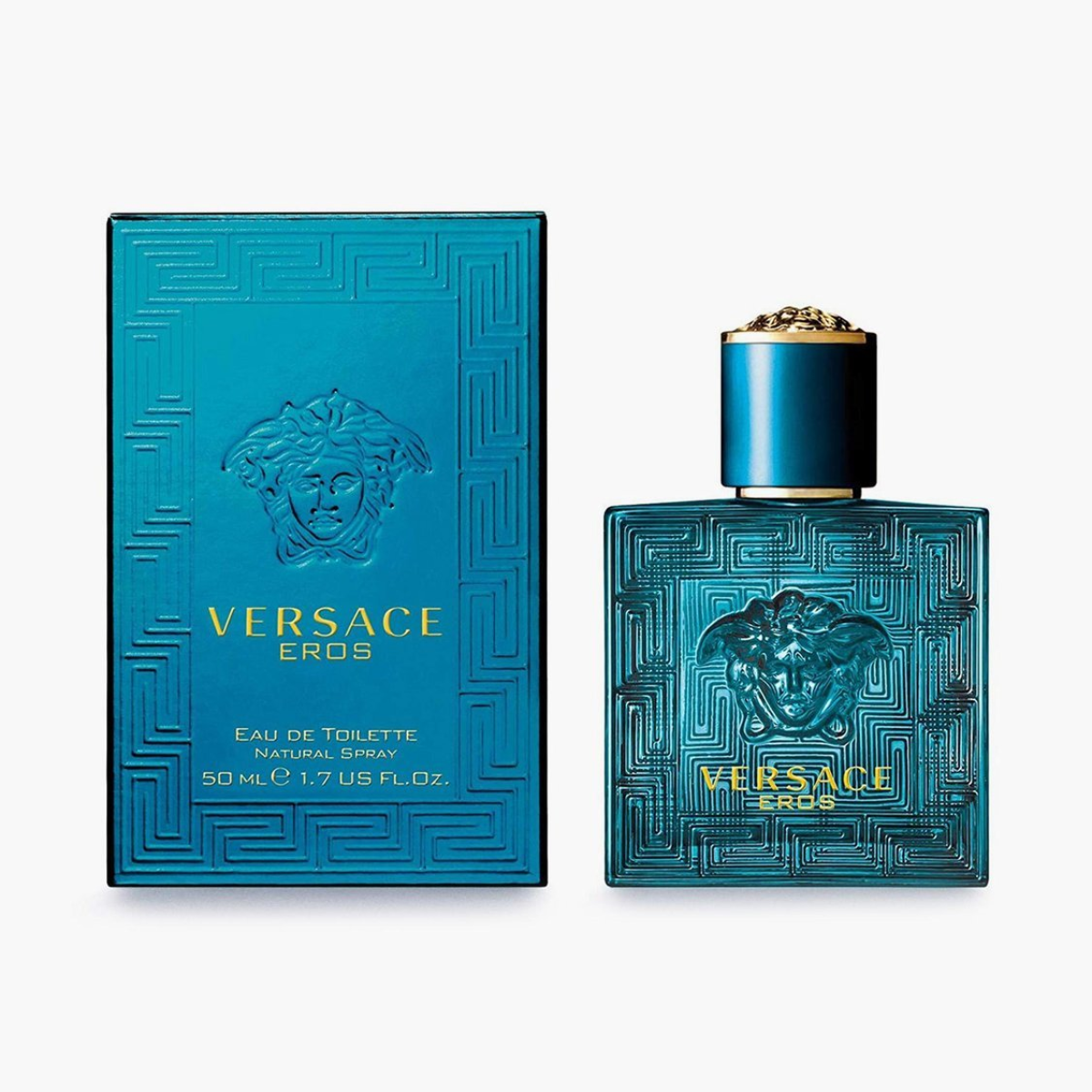 Versace Eros Eau de Toilette Spray 50ml – Woody, Fresh & Citrus Fragrance for Men