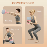 Soft Body Kettlebell 6kg with Non-Slip Ergonomic Handle – Home Gym Strength Training, Pink and Grey