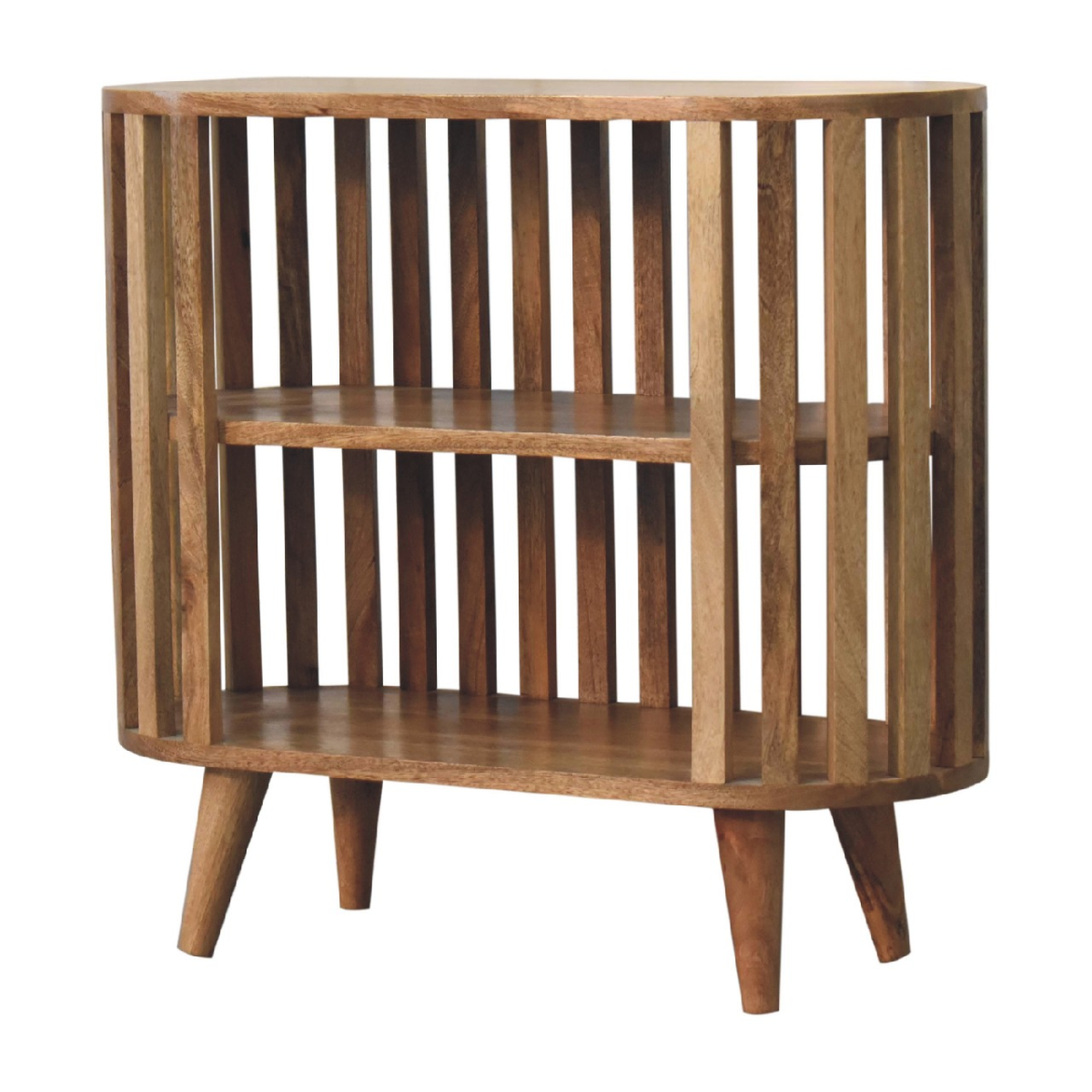 Artisan Ariella Solid Wood Cabinet with 2 Internal Shelves – Japanese-Inspired Storage, Brown