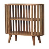 Artisan Ariella Solid Wood Cabinet with 2 Internal Shelves – Japanese-Inspired Storage, Brown