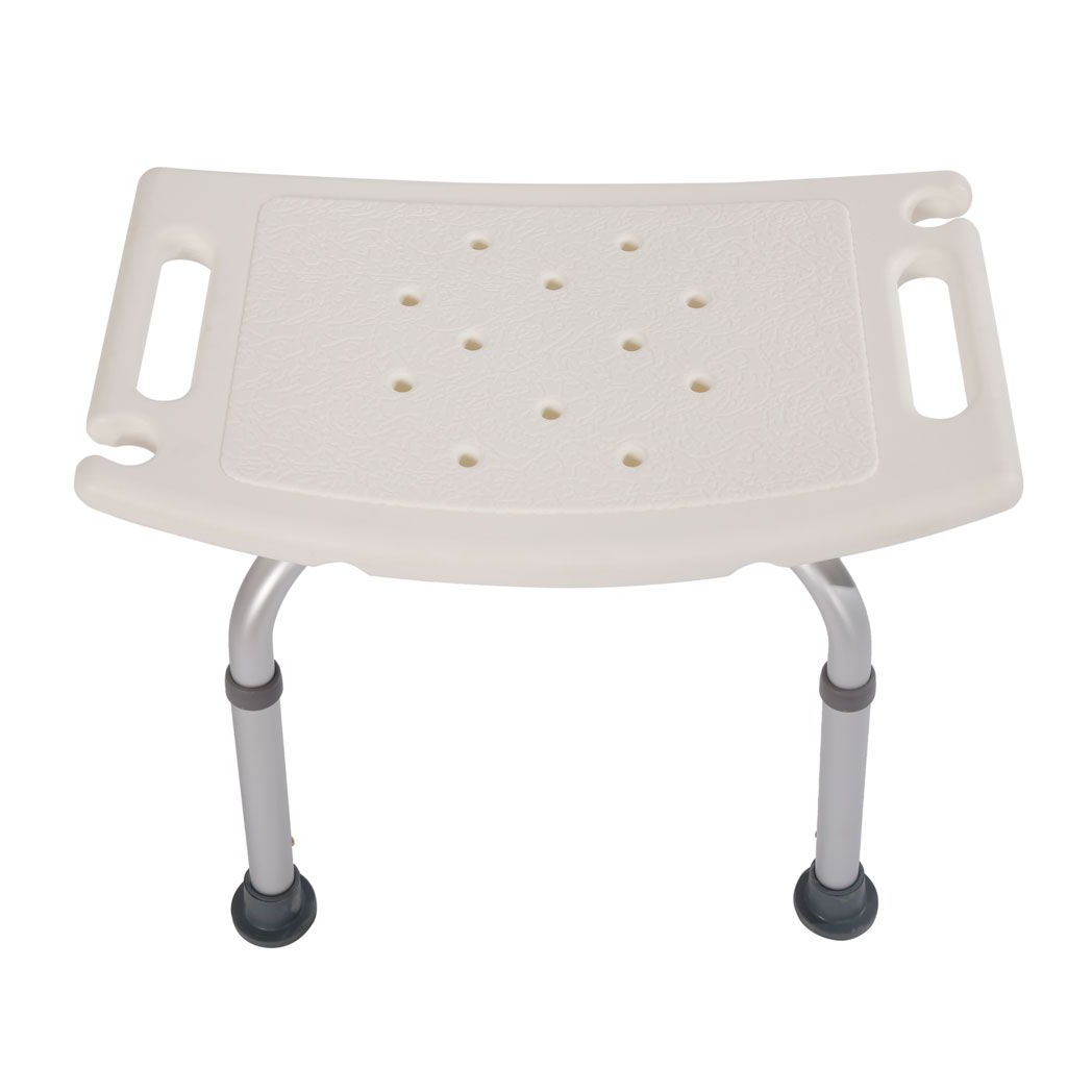 Height-Adjustable Aluminium Bath & Shower Chair – Tool-Free Assembly, White