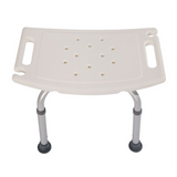 Height-Adjustable Aluminium Bath & Shower Chair – Tool-Free Assembly, White