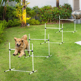 Pawhut Dog Agility Set with Adjustable Jumps and Carrying Case – Free-Standing Training Obstacle Course