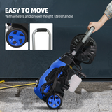 High Pressure Washer with 1800W Motor, 150 Bar and Snow Foam Bottle – Outdoor Cleaning Set, Blue and Black