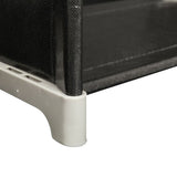 3-Tier 9-Compartment Storage Shelf with Steel Frame & Fabric Cubes – Bathroom Organiser, Black