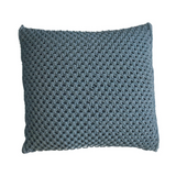 Artisan Furniture Myra Cushion Set of 2 – Woven Design Scatter Cushions with Plump Filling, Blue