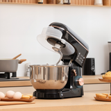 HOMCOM 1400W Stand Mixer with 5L Stainless Steel Bowl, 6 Speeds & Pulse – Tilt-Head Kitchen Mixer, Black