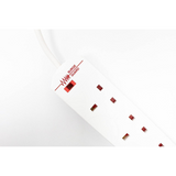 Daewoo 4 Socket Individually Switched Extension Lead with Neon Indicator – 2m Cable