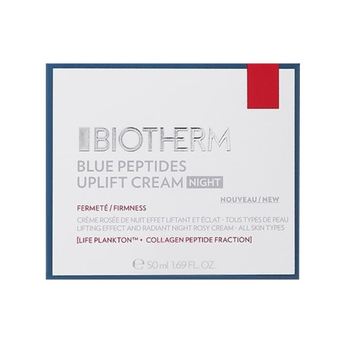 Biotherm Blue Peptides Uplift Night Cream 50ml – Overnight Firming Moisturiser with Life Plankton