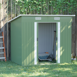 Outsunny 6.8 x 4.3ft Outdoor Garden Storage Shed with Ventilation & Sloped Roof – Tool Store, Green