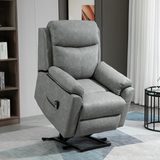 HOMCOM Electric Riser Recliner Power Lift Chair with Remote Control & Padded Seat – Supportive Armchair, Grey