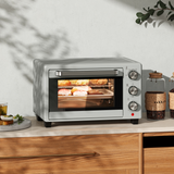 HOMCOM 21L Mini Oven with 1400W Electric Grill, Adjustable Temperature & 60-Minute Timer – Compact Kitchen Oven, Silver