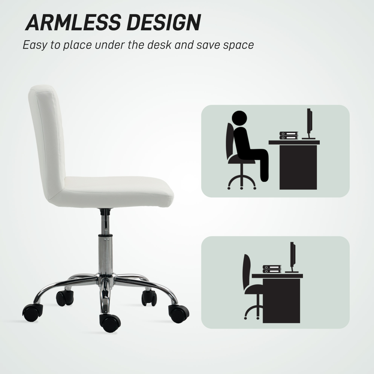 Heavy Duty Reclining Office Chair with Footrest, 180kg Capacity – Home Office & Gaming Chair, Grey Microfibre