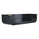 Artisan Furniture Solid Wood Indira Floating Console Table with Open Slot – Wall Mounted, Ash Black
