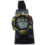 POLIT Army Kids Sports Digital Watch with LED Backlight, Chronograph & Alarm – Waterproof, Small Face