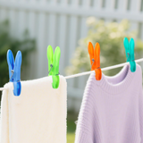 VINSANI 52 Pack Heavy Duty Plastic Clothes Pegs – UV-Resistant Multicoloured Washing Pegs, Strong Grip