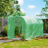 Outsunny 3 x 2 x 2m Polytunnel Greenhouse with Hinged Door, Galvanised Steel Frame, Clear PE Cover