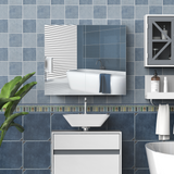 HOMCOM Wall-Mounted Bathroom Mirror Cabinet with Adjustable Shelf – Space-Saving Toiletry Storage
