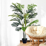 Outsunny Artificial Taro Tree in Pot, 150cm with 19 Bendable Branches – Realistic Indoor and Outdoor Decor