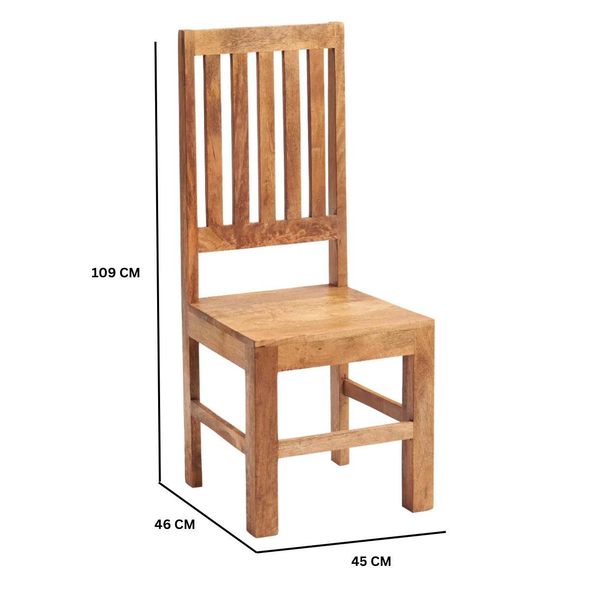 Toko Light Mango Wood 6ft Dining Set with Matching Wooden Chairs – Contemporary Family Dining Table & Chairs