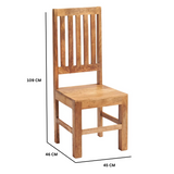 Toko Light Mango Wood 6ft Dining Set with Matching Wooden Chairs – Contemporary Family Dining Table & Chairs