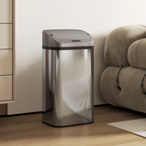 HOMCOM 48L Stainless Steel Sensor Bin with Infrared Lid & Automatic Close – Touch-Free Kitchen Bin, Silver
