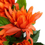 Leaf 55cm Artificial Red Dahlia Pinnata Plant in Weighted Pot – Realistic Home Décor