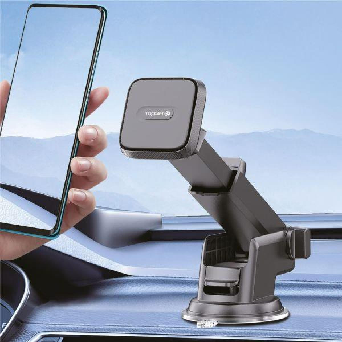WYELOCK Magnetic Suction Cup Holder with Adjustable Length – Dashboard & Windshield Phone Mount
