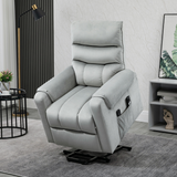 HOMCOM Power Lift Rise & Recliner Chair with Remote Control & Padded Upholstery – Comfort Armchair, Grey