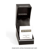 Sekonda Seksy Ladies Rectangular Watch – Silver Stone Set Dial, Crystal Embellished Bracelet