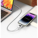 WYEFLOW 8-Pin to USB-C Mini Adaptor with Anti-Loss Lanyard – Data Transfer Converter, Silver