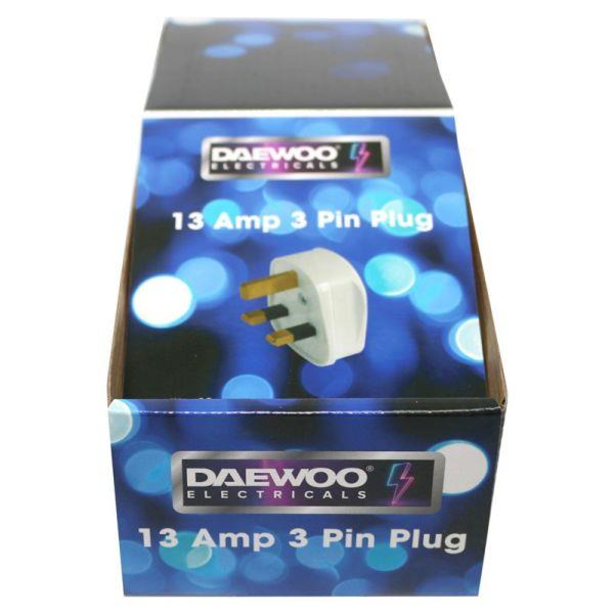 Daewoo 13 Amp 3 Pin Plug – Standard UK Mains Plug with Ergonomic Design, White