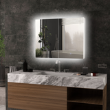 kleankin Wall Mounted Bathroom Mirror Cabinet with LED Light & USB Port – Adjustable Shelves
