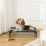 PAWHUT Raised Pet Bed with Metal Frame and 600D Oxford Fabric – Portable Waterproof Dog and Cat Cot for Camping
