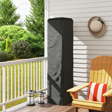 Outsunny Heavy Duty Pyramid Gas Patio Heater Cover with Zip, UPF 30+ Oxford Fabric – Weatherproof, Black