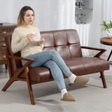 HOMCOM compact sofa side angle view