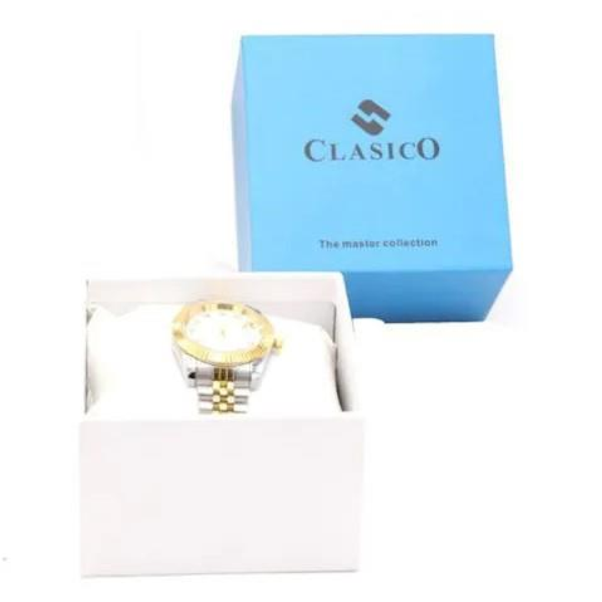 Clasico Square Watch Box – Watch Storage and Presentation Box, Blue