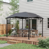 Outsunny 3x3m Patio Gazebo with Geodesic Design, Steel Frame & UV-Blocking Canopy – Garden Party Shelter, Grey