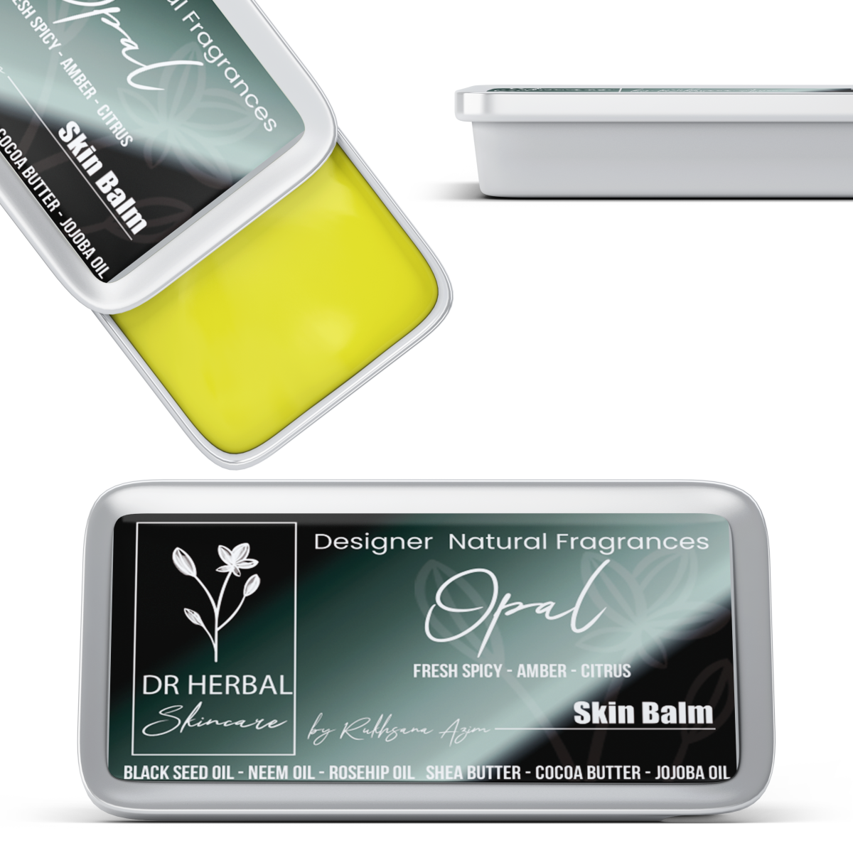 Dr Herbal Solid Fragrance Balm Opal 20g – Aromatic, Fresh & Citrus Solid Fragrance for Men