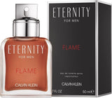 Calvin Klein Eternity Men Flame Eau de Toilette Spray 50ml – Fresh & Citrus, Aromatic Fragrance for Men