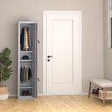 Vinsetto 1.8m Lockable Steel Locker Cabinet with 2 Compartments and Shelves – Office, Gym and Garage Storage