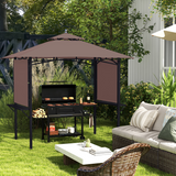 Outsunny BBQ Canopy Tent 250x150x250cm with Flame-Retardant Roof & Side Awnings – Grill Shelter