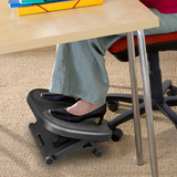 HOMCOM Adjustable Under-Desk Footrest with 3 Height Positions & 0–30° Tilt – Anti-Slip Textured Top
