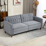 HOMCOM sofa bed converted into bed mode