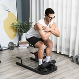 HOMCOM 3-in-1 Squat Machine for Sit-Ups, Push-Ups & Deep Squats with Steel Frame – Adjustable Home Gym Leg Trainer